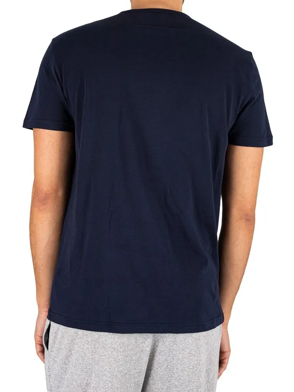 Emporio Armani 2 Pack Pure Cotton Lounge T-Shirts - Marine