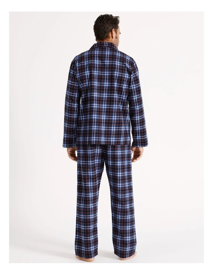 Essentials Long Sleeve Flannelette PJ Set in Gingerbread Check