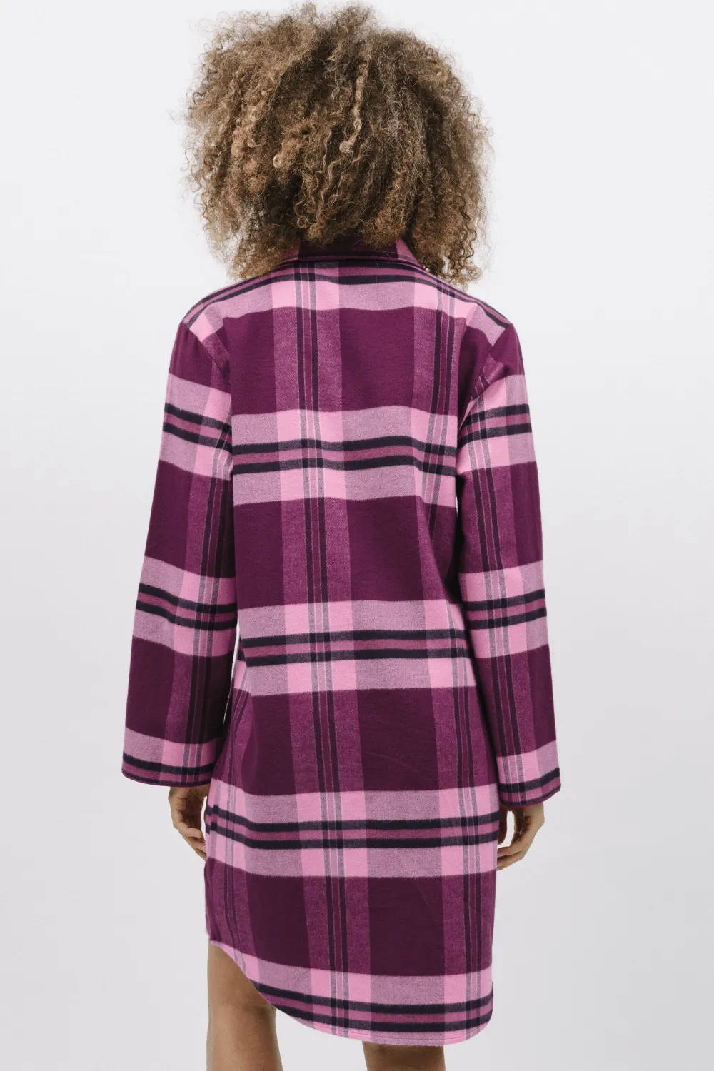 Eve Check Long Sleeve Nightshirt