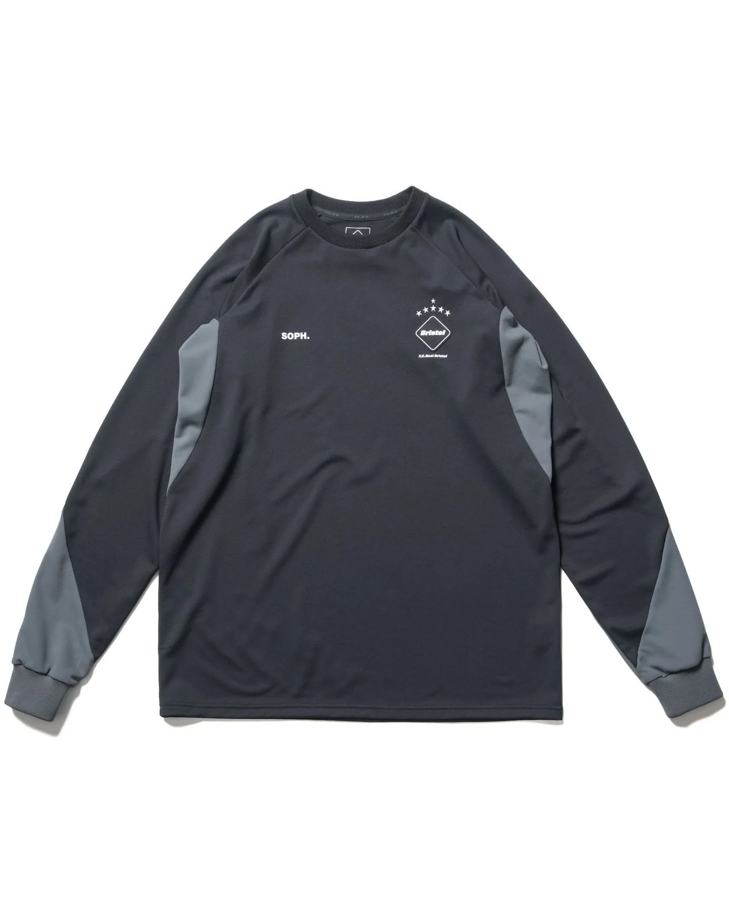 F.C.Real Bristol  |Unisex Street Style U-Neck Bi-color Long Sleeves Plain