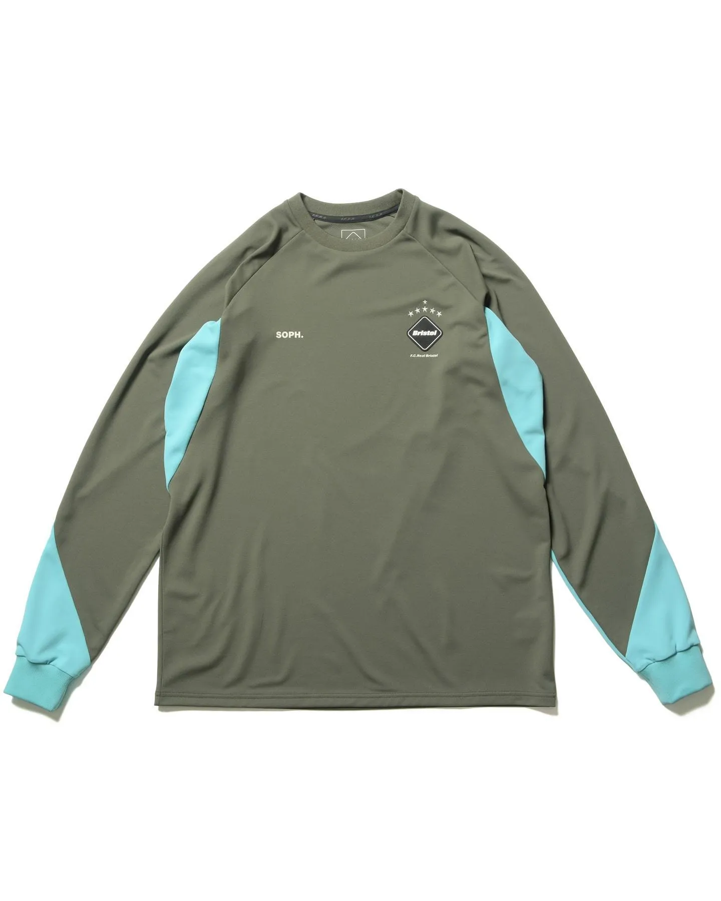 F.C.Real Bristol  |Unisex Street Style U-Neck Bi-color Long Sleeves Plain