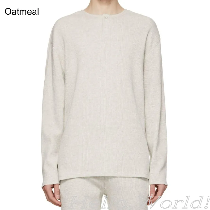 FEAR OF GOD  |Unisex Henry Neck Street Style Long Sleeves Plain Cotton