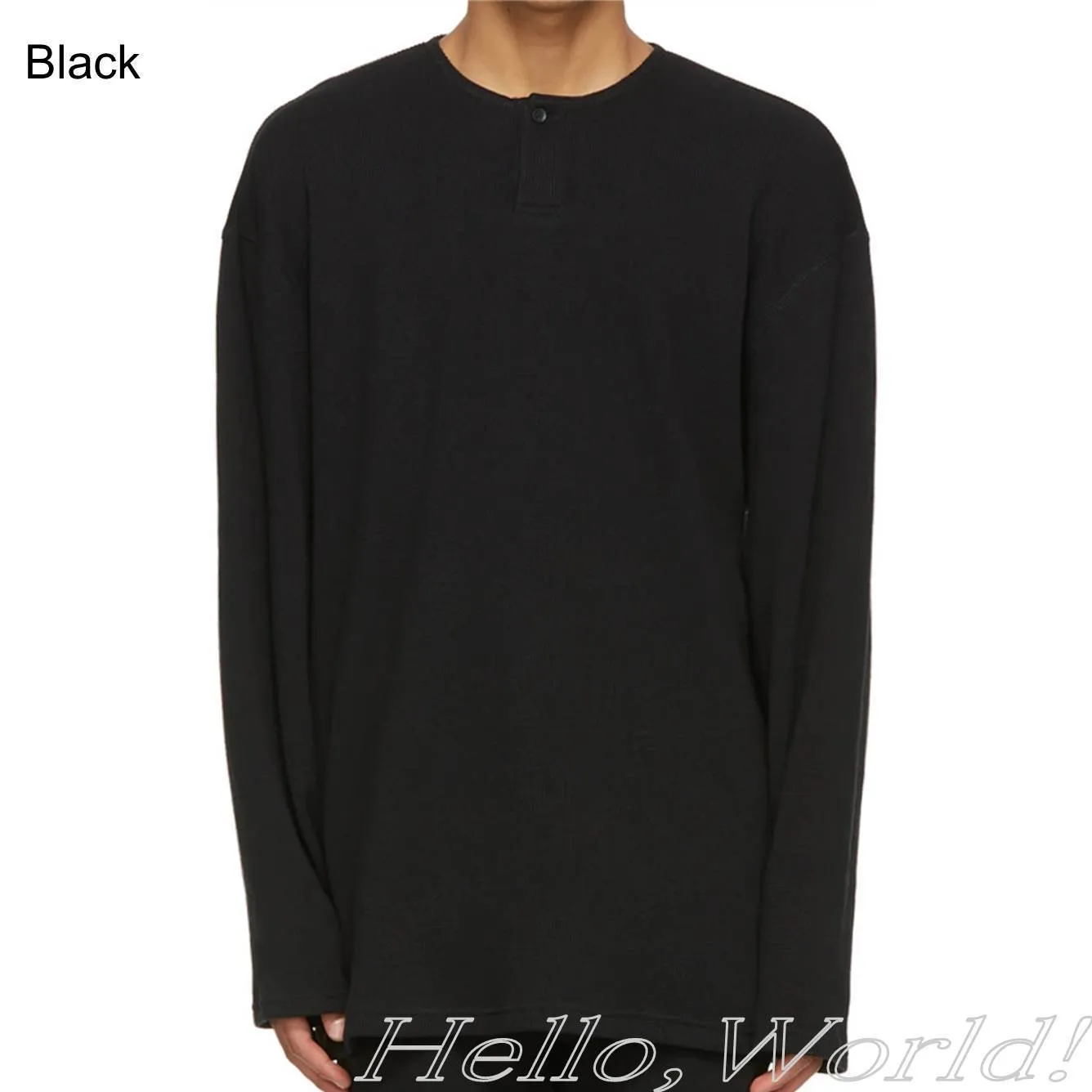 FEAR OF GOD  |Unisex Henry Neck Street Style Long Sleeves Plain Cotton