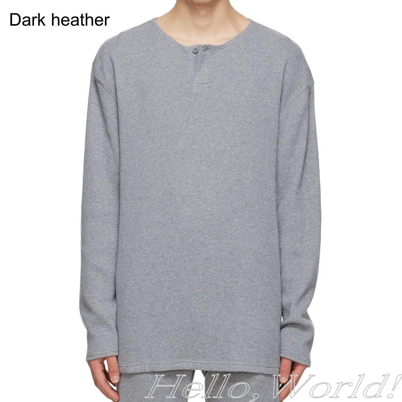 FEAR OF GOD  |Unisex Henry Neck Street Style Long Sleeves Plain Cotton