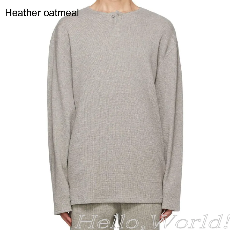 FEAR OF GOD  |Unisex Henry Neck Street Style Long Sleeves Plain Cotton