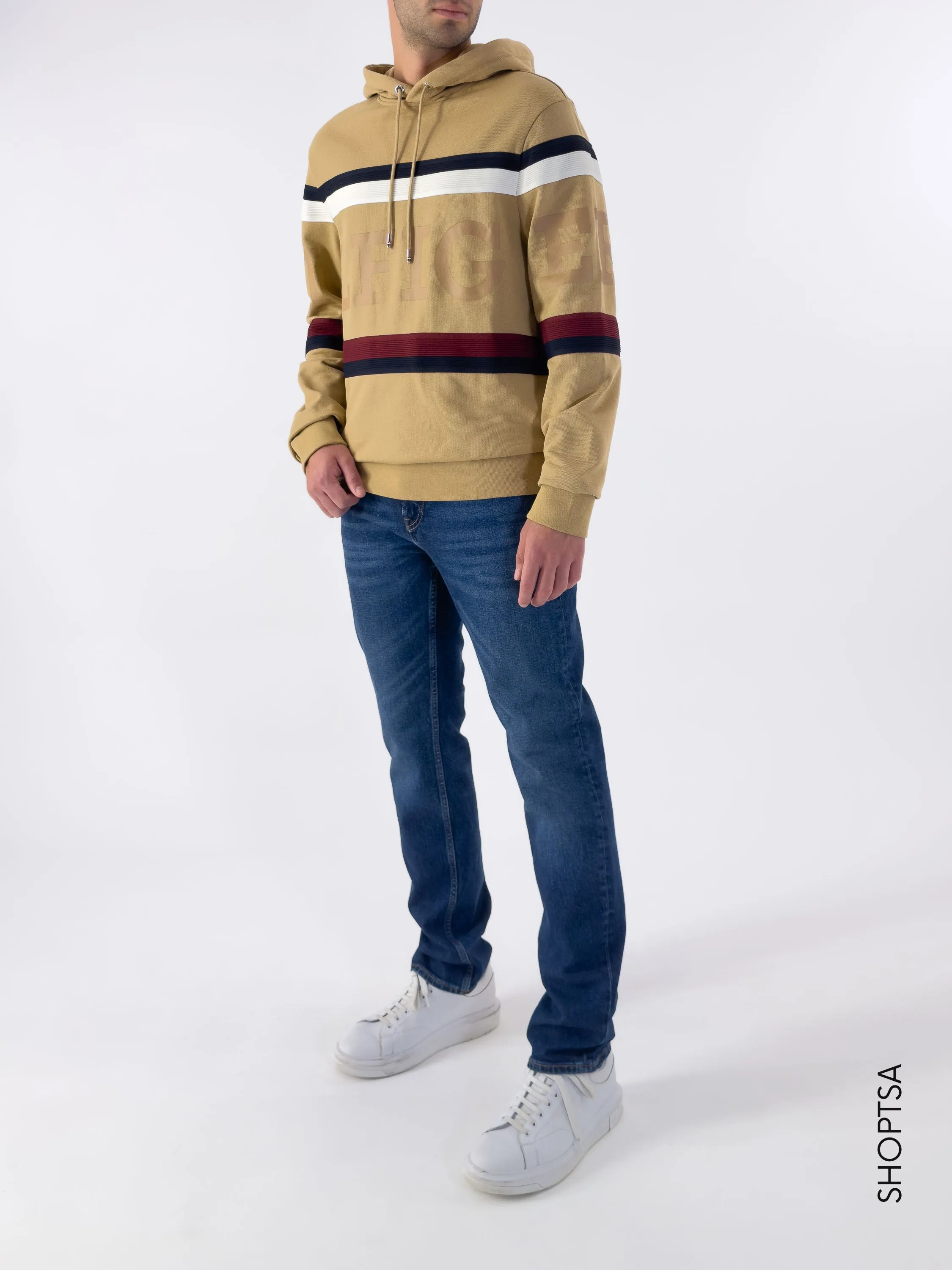 Felpa cappuccio stripe - Tommy Hilfiger