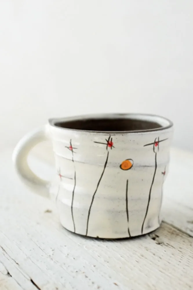 Field Flower Mug Hand Painted Ceramic