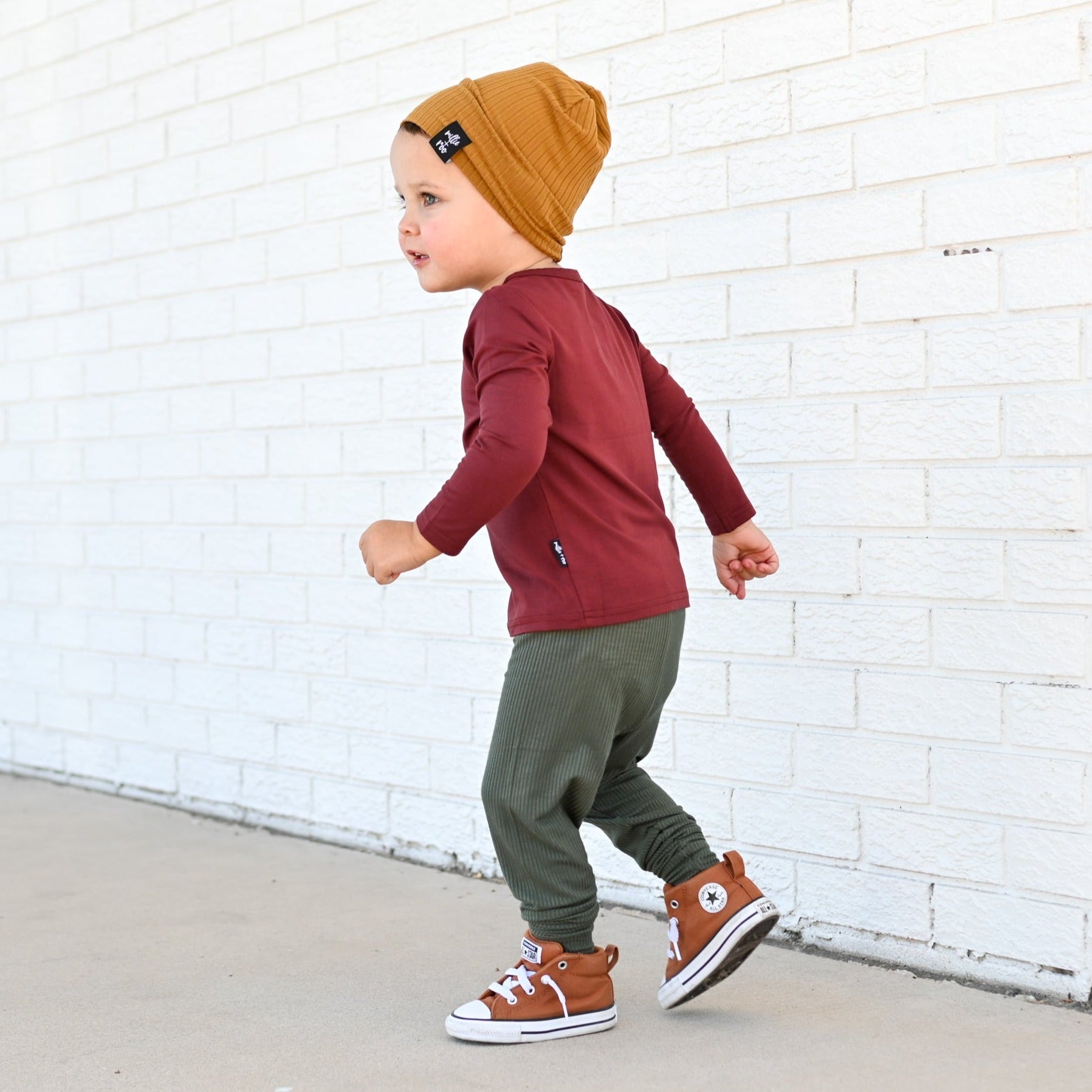 HENLEY LONG SLEEVE- Oxblood