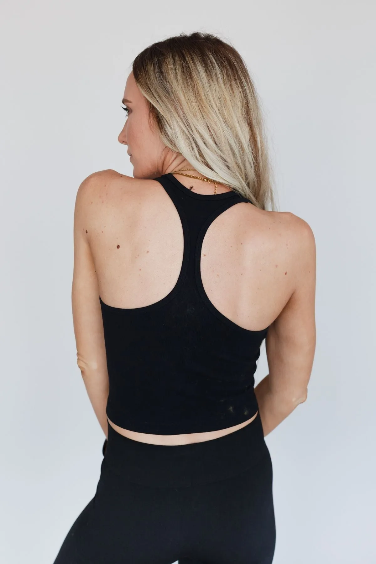 High Neck Racerback Brami - Black