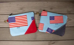 History of American Flags Valuables Pouch