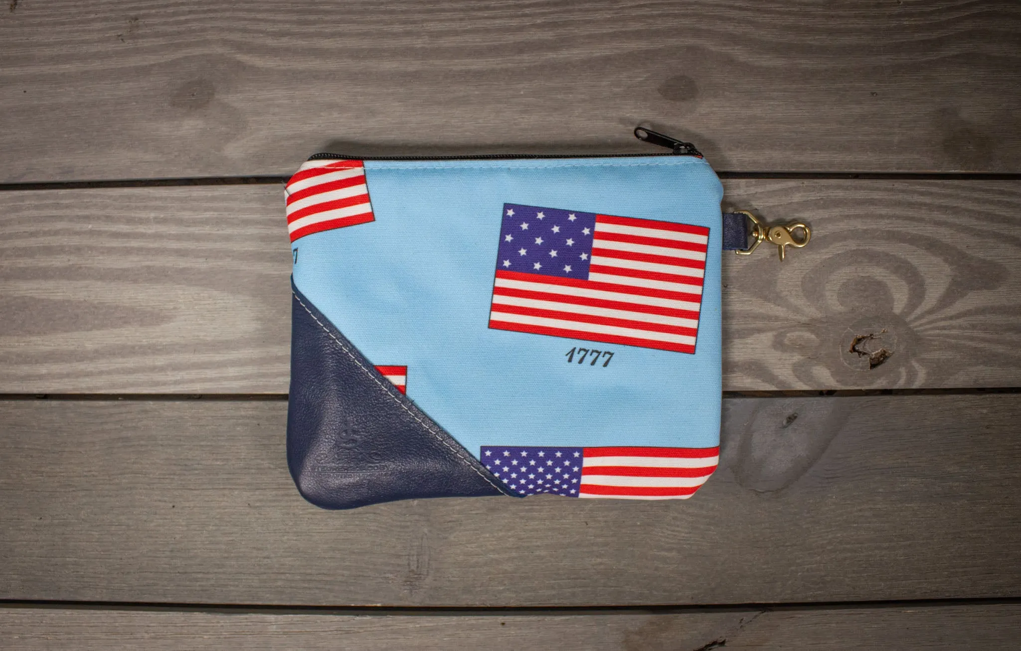 History of American Flags Valuables Pouch