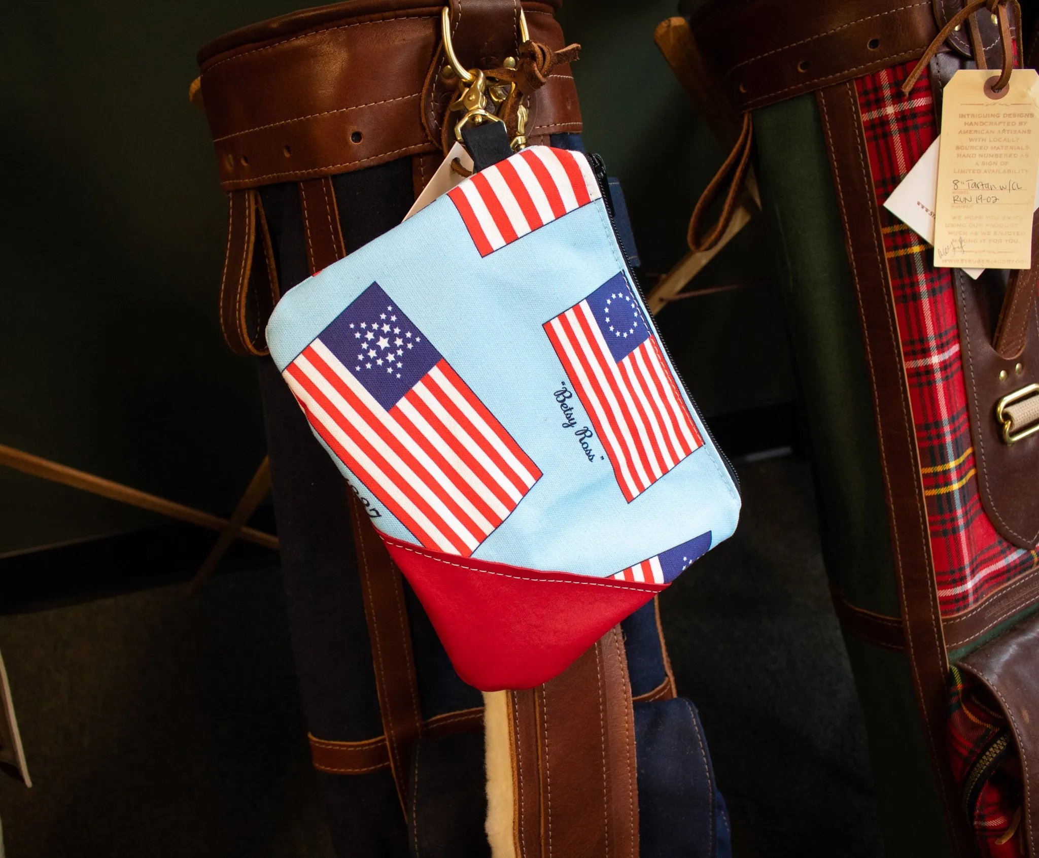 History of American Flags Valuables Pouch