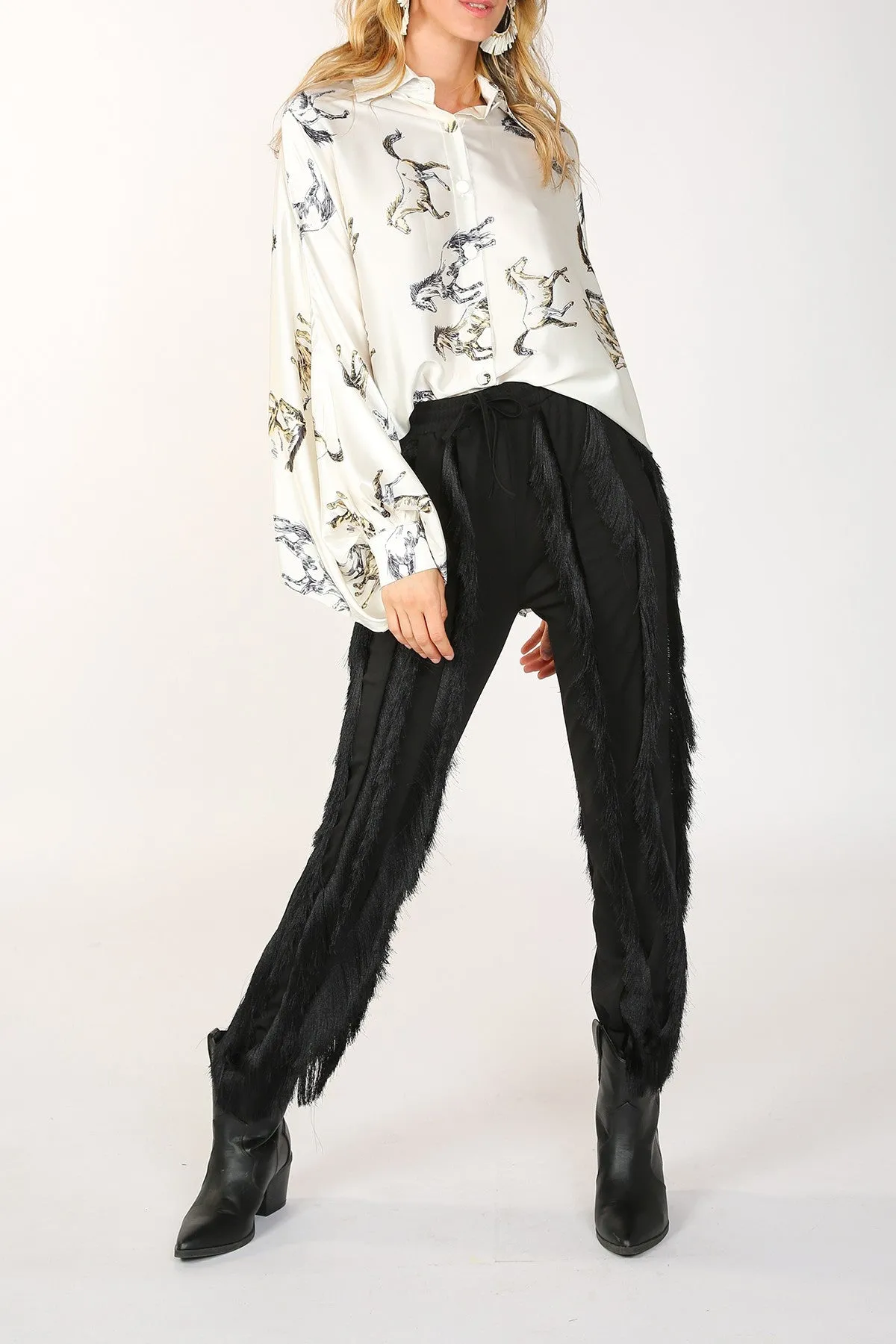 Horsing Around Blouse - Ivory