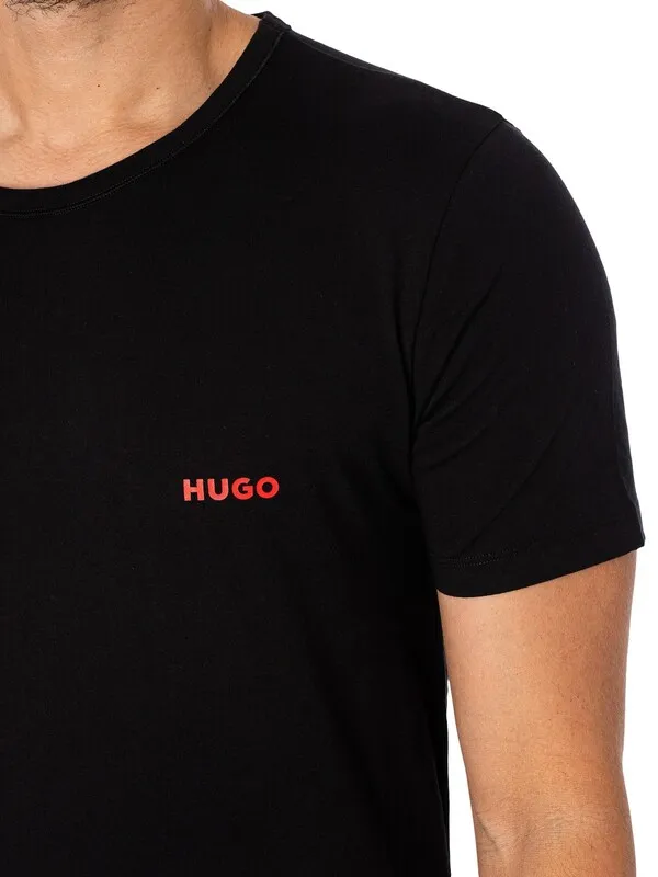 HUGO 3 Pack Lounge T-Shirts - Black/Dark Blue/Navy