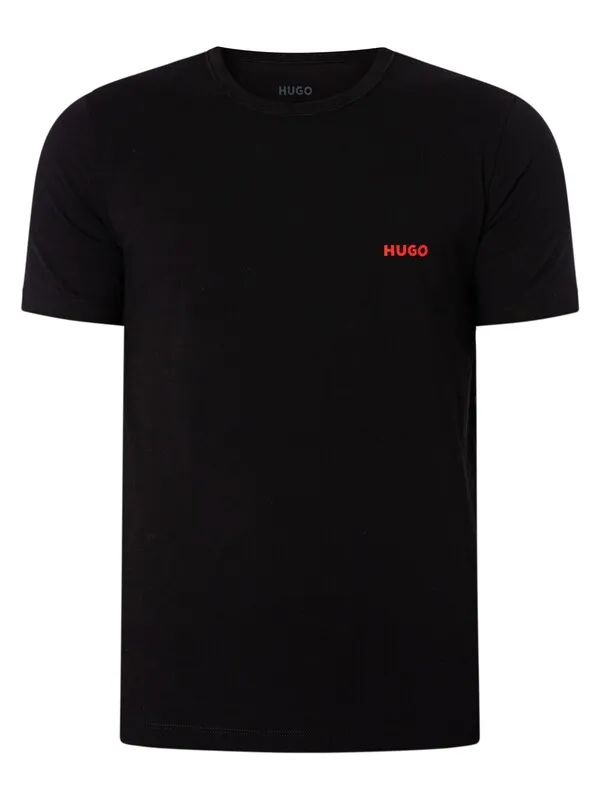 HUGO 3 Pack Lounge T-Shirts - Black/Dark Blue/Navy