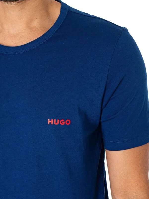 HUGO 3 Pack Lounge T-Shirts - Black/Dark Blue/Navy