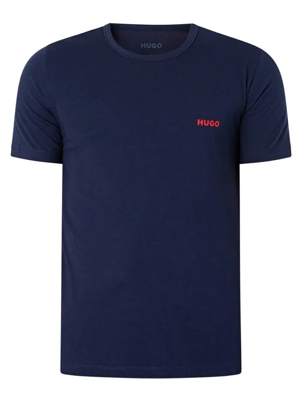 HUGO 3 Pack Lounge T-Shirts - Black/Dark Blue/Navy