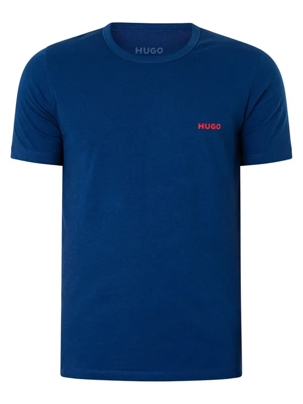 HUGO 3 Pack Lounge T-Shirts - Black/Dark Blue/Navy