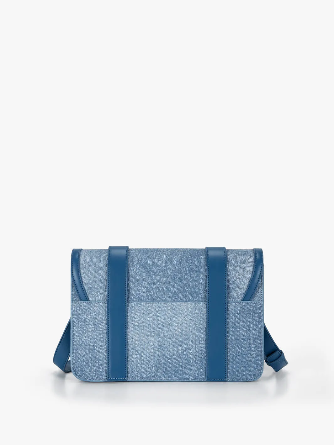 Jane Messenger Bag- Denim Leather