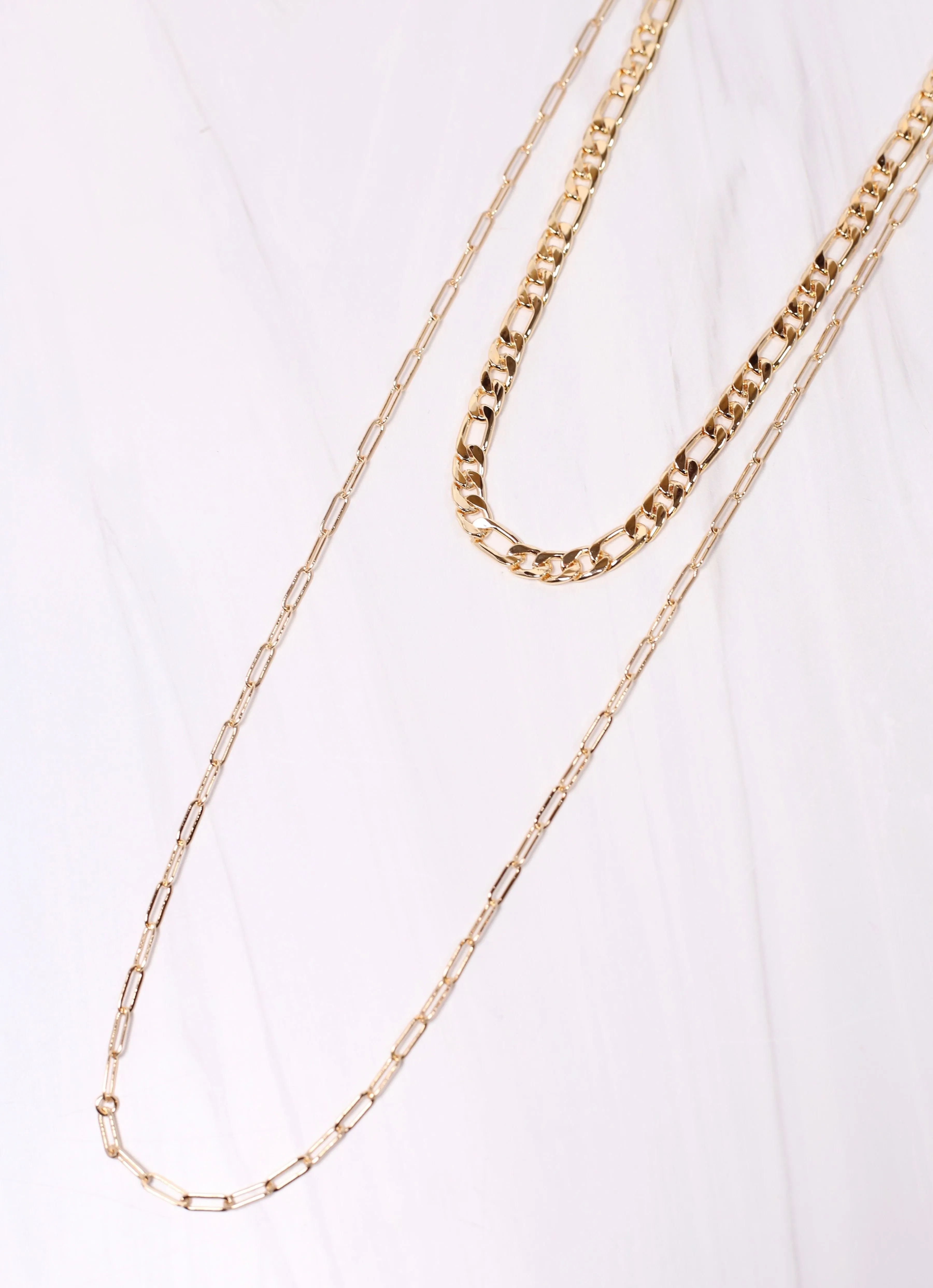 Jenna Link Necklace Set GOLD