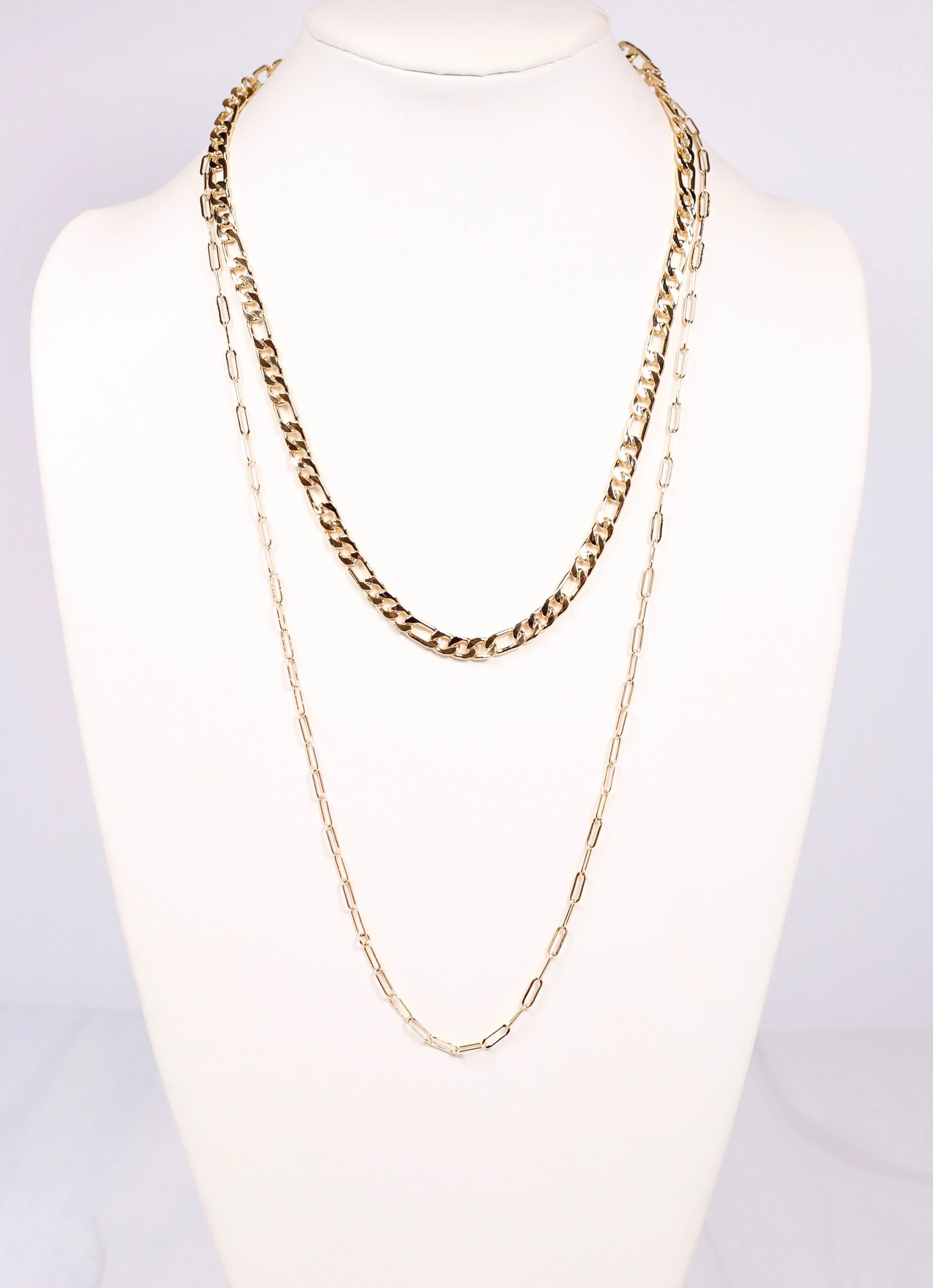 Jenna Link Necklace Set GOLD