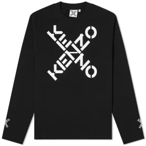 Kenzo Long Sleeve Sport X Logo TeeBlack