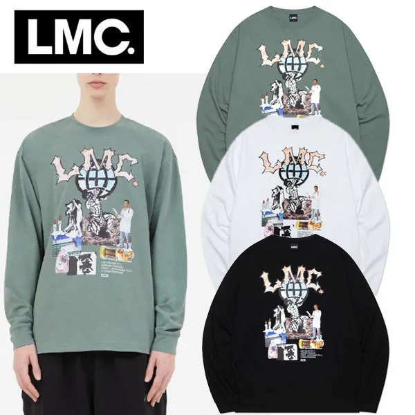 LMC  |Crew Neck Unisex Street Style U-Neck Long Sleeves Cotton