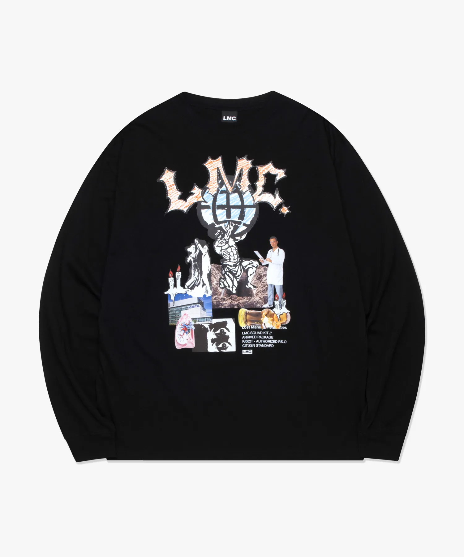 LMC  |Crew Neck Unisex Street Style U-Neck Long Sleeves Cotton