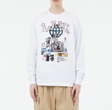 LMC  |Crew Neck Unisex Street Style U-Neck Long Sleeves Cotton