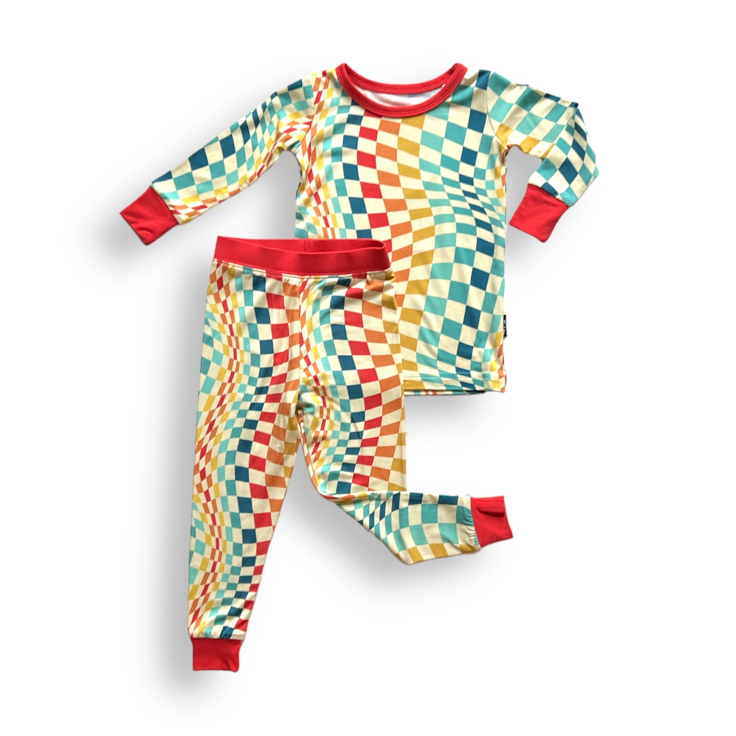 LONG SLEEVE 2 PIECE SETS- Groovy Check