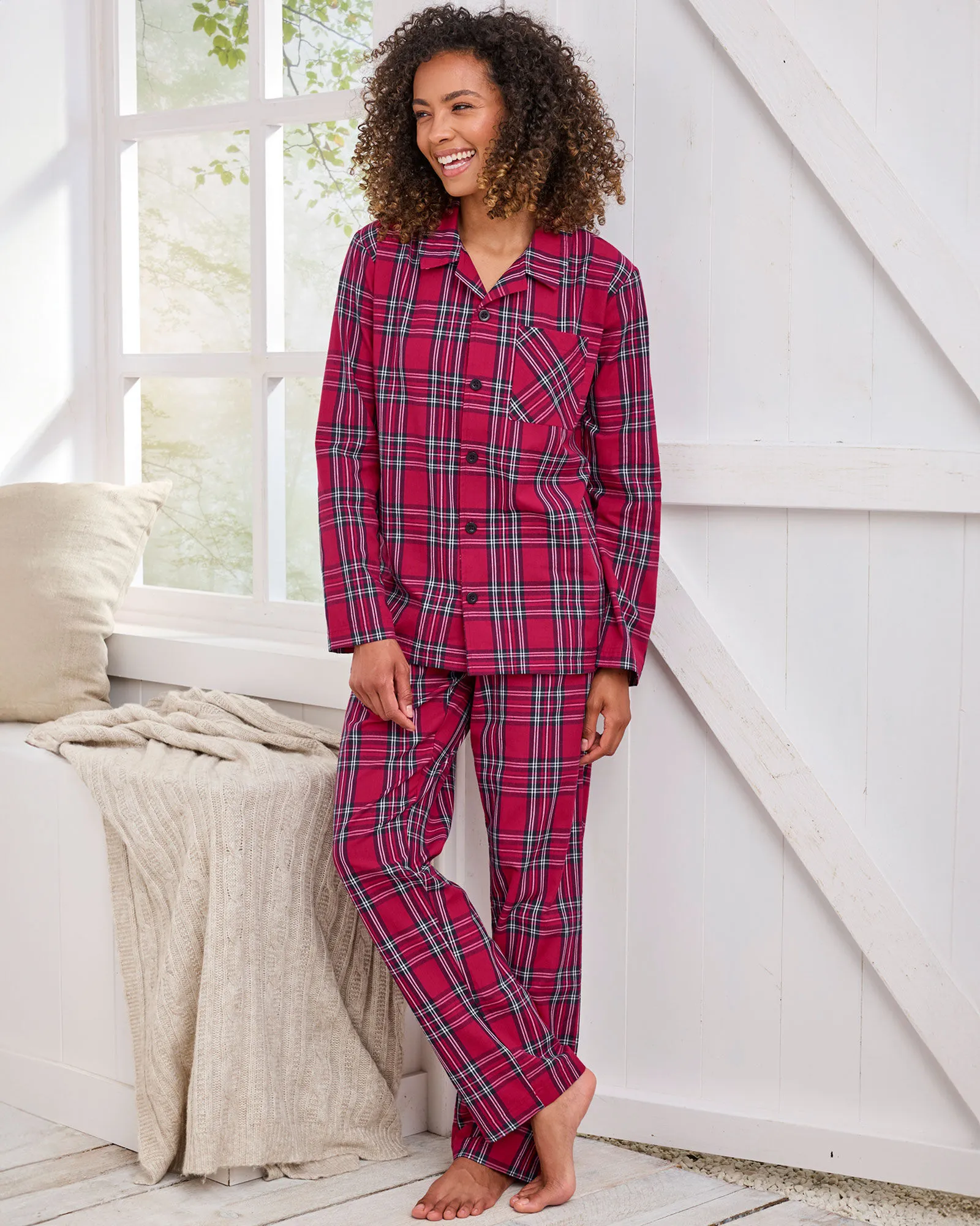 Long Sleeve Woven PJ Set