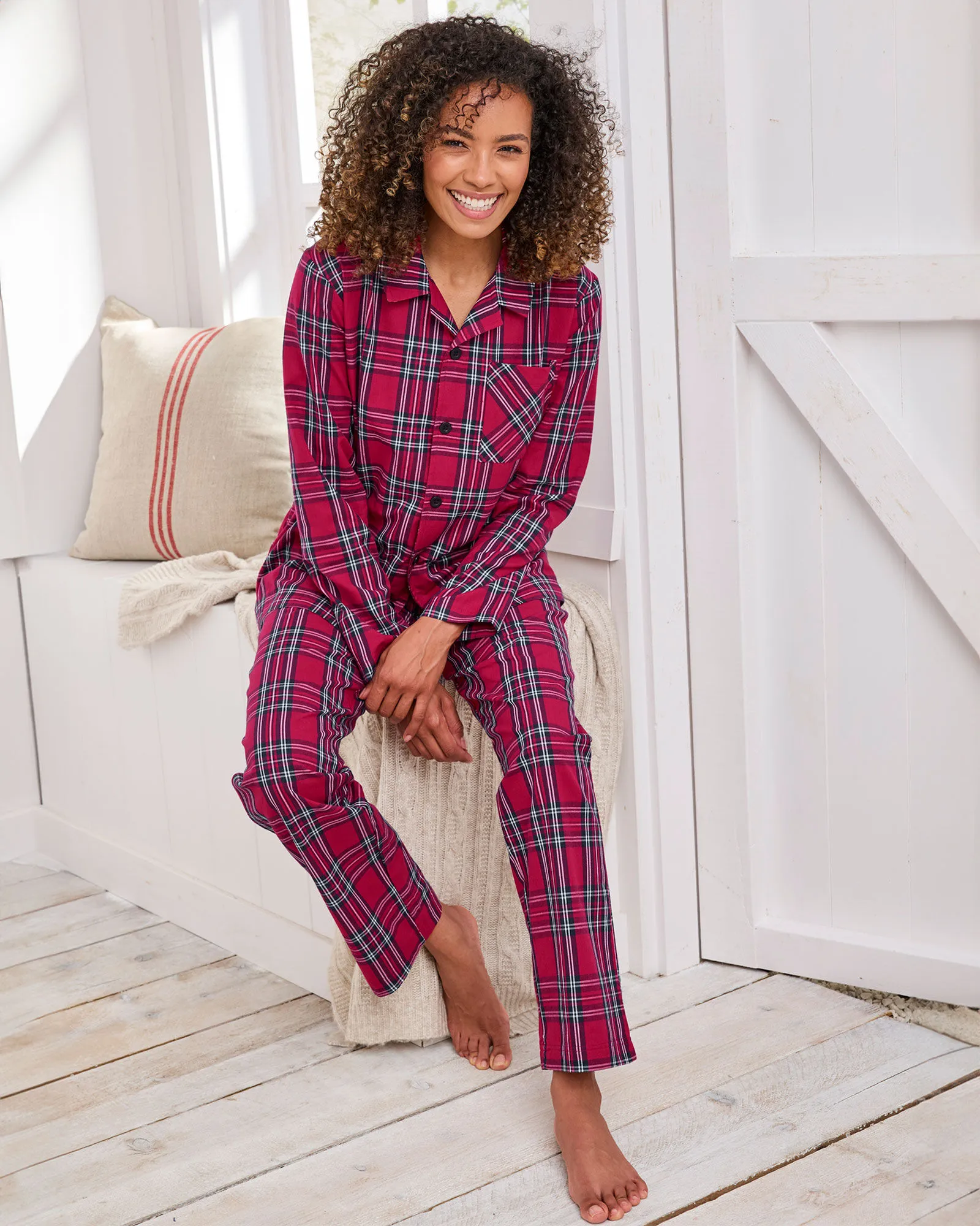 Long Sleeve Woven PJ Set