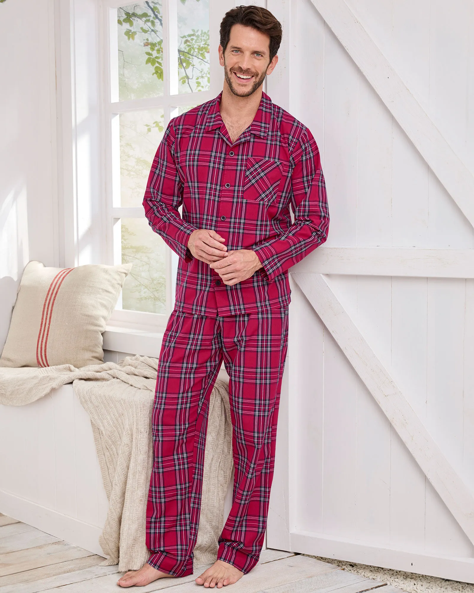 Long Sleeve Woven PJ Set