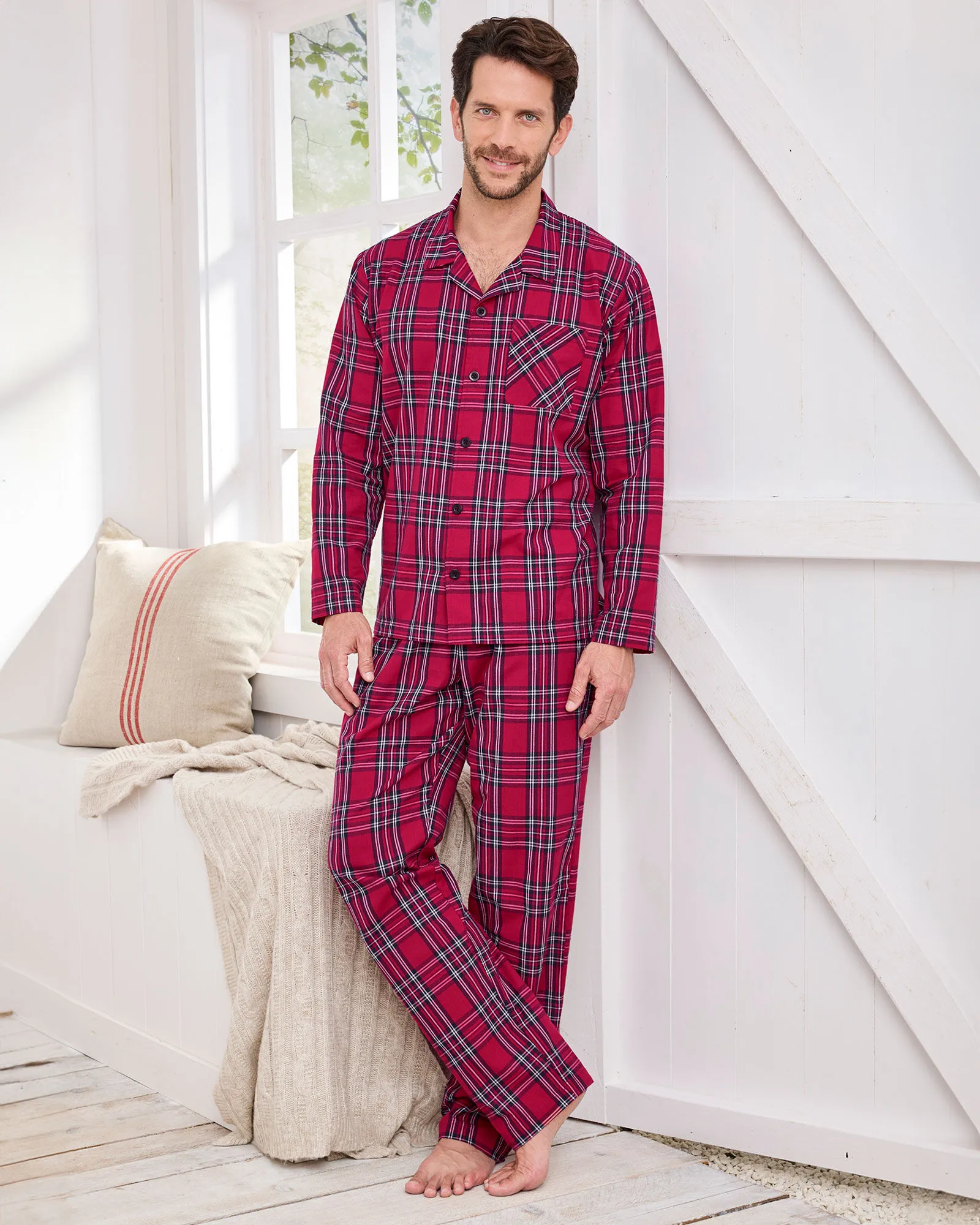 Long Sleeve Woven PJ Set