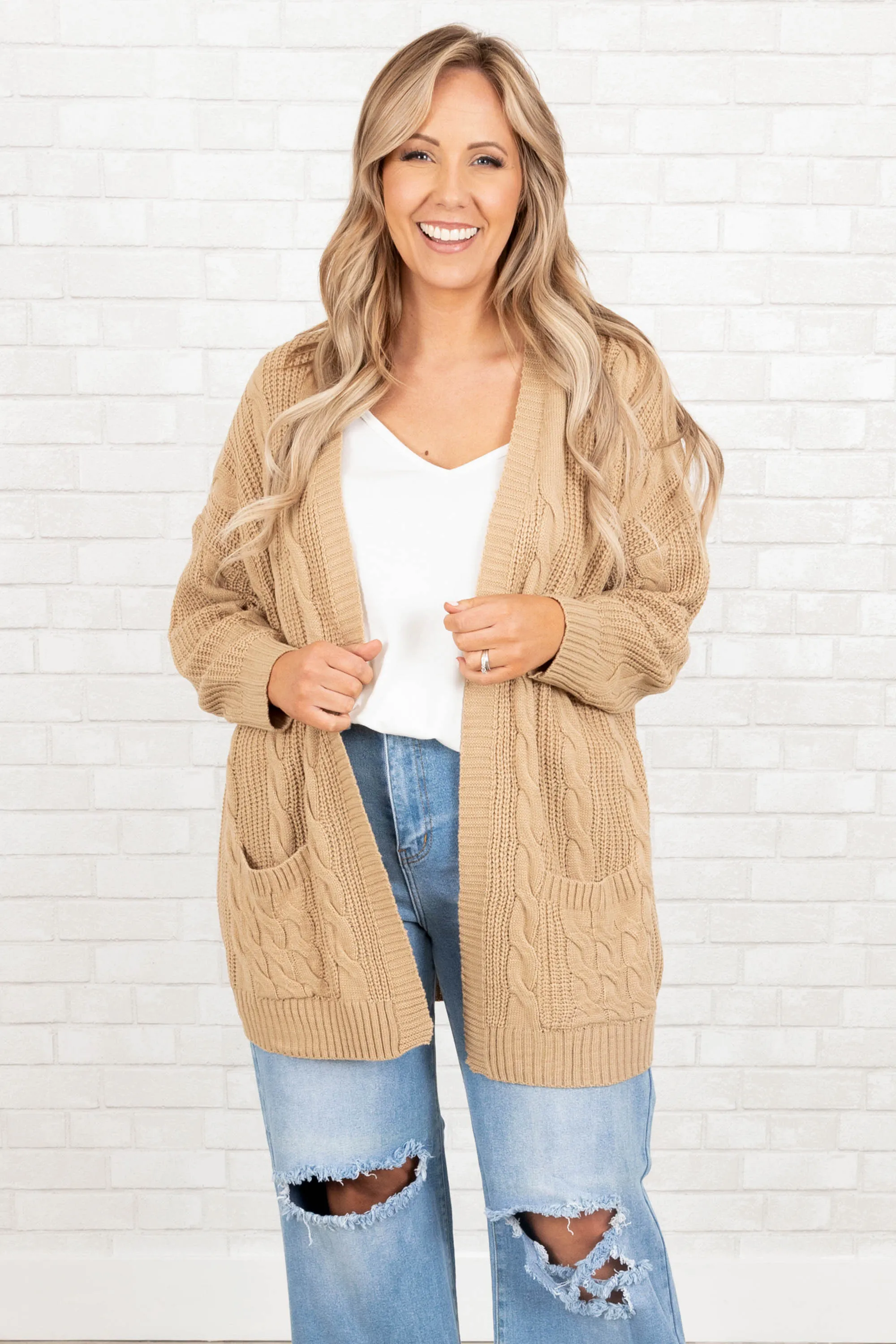 Love Me When I'm Gone Cardigan, Brown