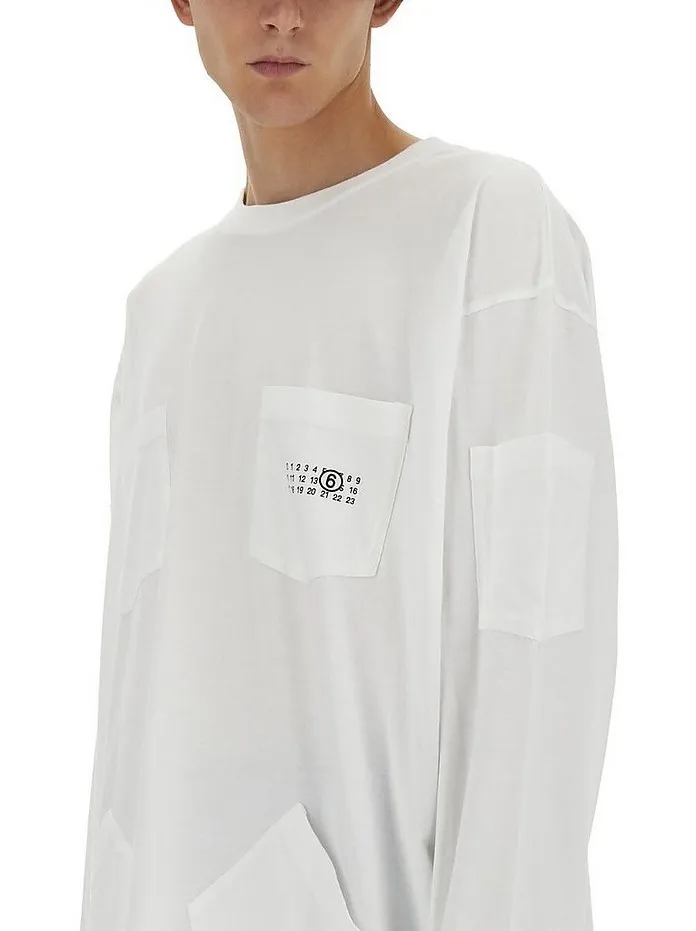 MM6 Maison Margiela  |Crew Neck Blended Fabrics Street Style Long Sleeves Plain