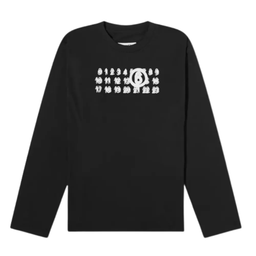 MM6 Maison Margiela  |Crew Neck Unisex Street Style Long Sleeves Cotton Oversized