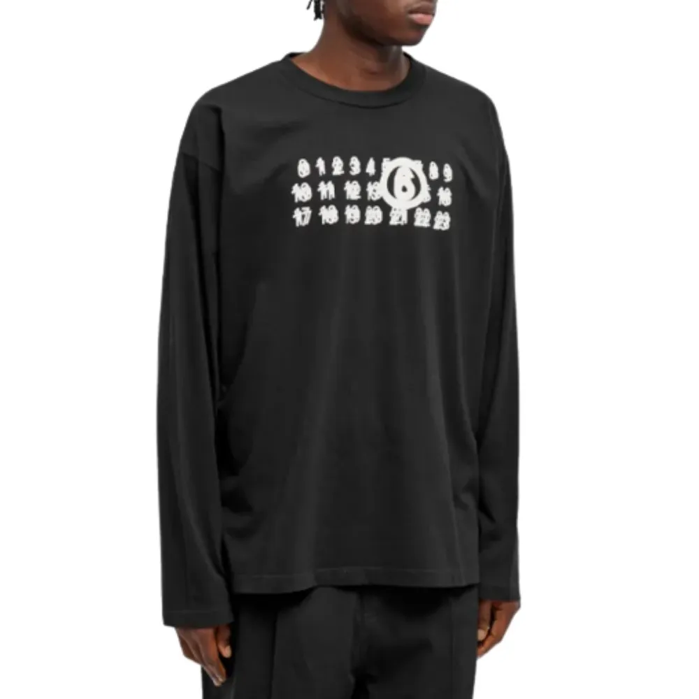 MM6 Maison Margiela  |Crew Neck Unisex Street Style Long Sleeves Cotton Oversized