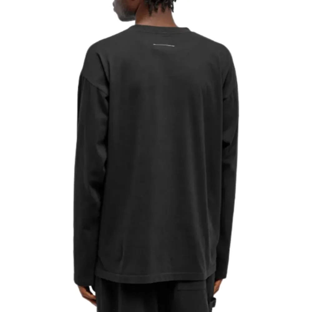 MM6 Maison Margiela  |Crew Neck Unisex Street Style Long Sleeves Cotton Oversized