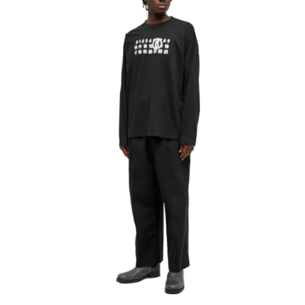 MM6 Maison Margiela  |Crew Neck Unisex Street Style Long Sleeves Cotton Oversized