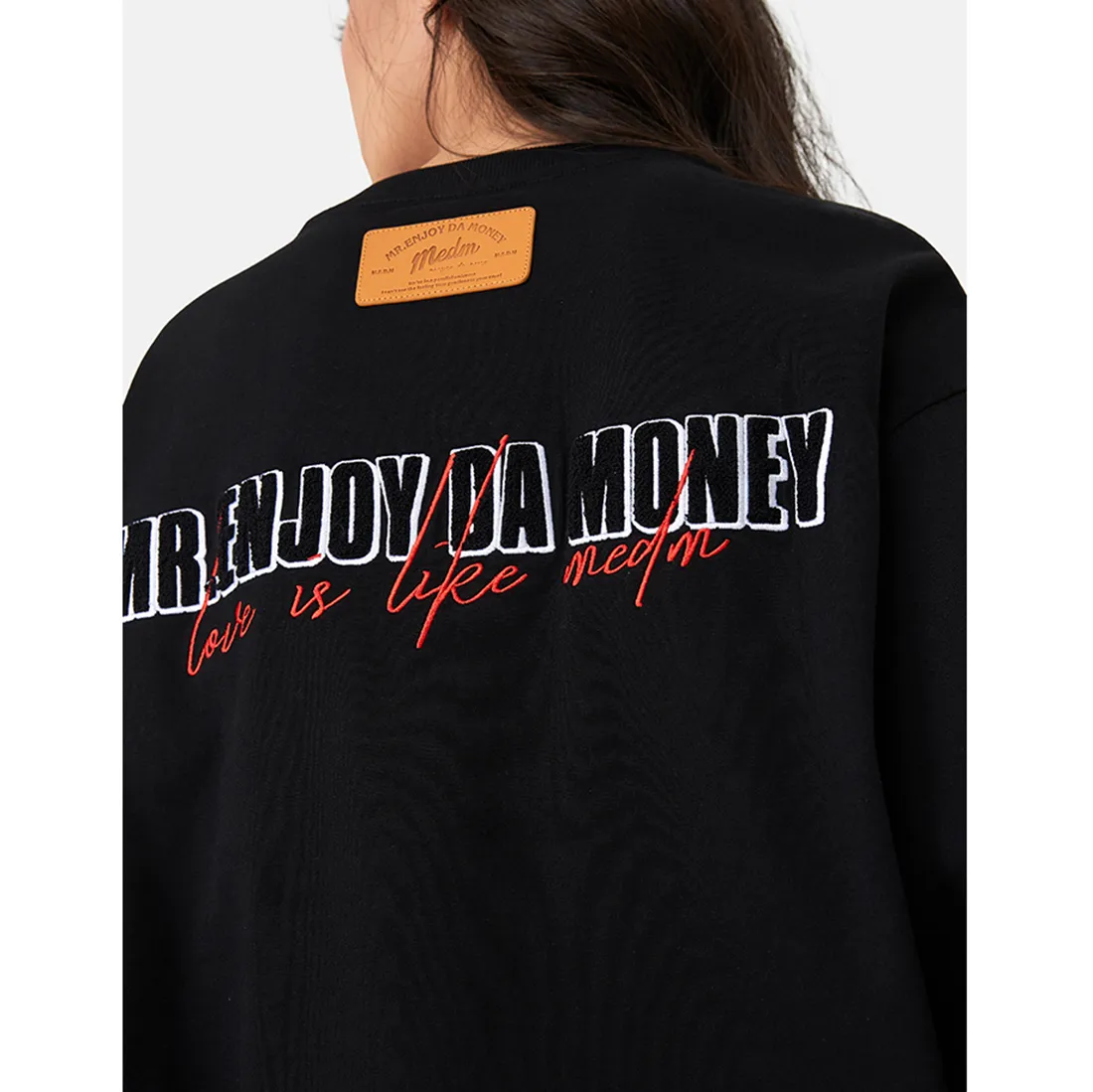 MR. ENJOY DA MONEY  |Crew Neck Flower Patterns Unisex Street Style Long Sleeves