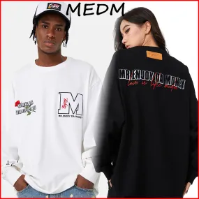 MR. ENJOY DA MONEY  |Crew Neck Flower Patterns Unisex Street Style Long Sleeves