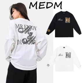 MR. ENJOY DA MONEY  |Crew Neck Unisex Street Style Long Sleeves Cotton Python