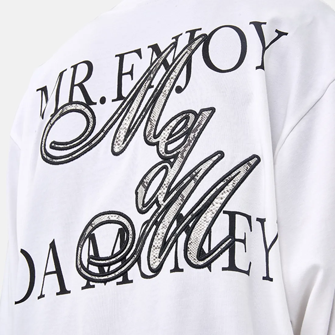 MR. ENJOY DA MONEY  |Crew Neck Unisex Street Style Long Sleeves Cotton Python