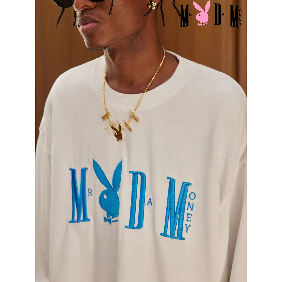 MR. ENJOY DA MONEY  |Crew Neck Unisex Street Style Long Sleeves Cotton