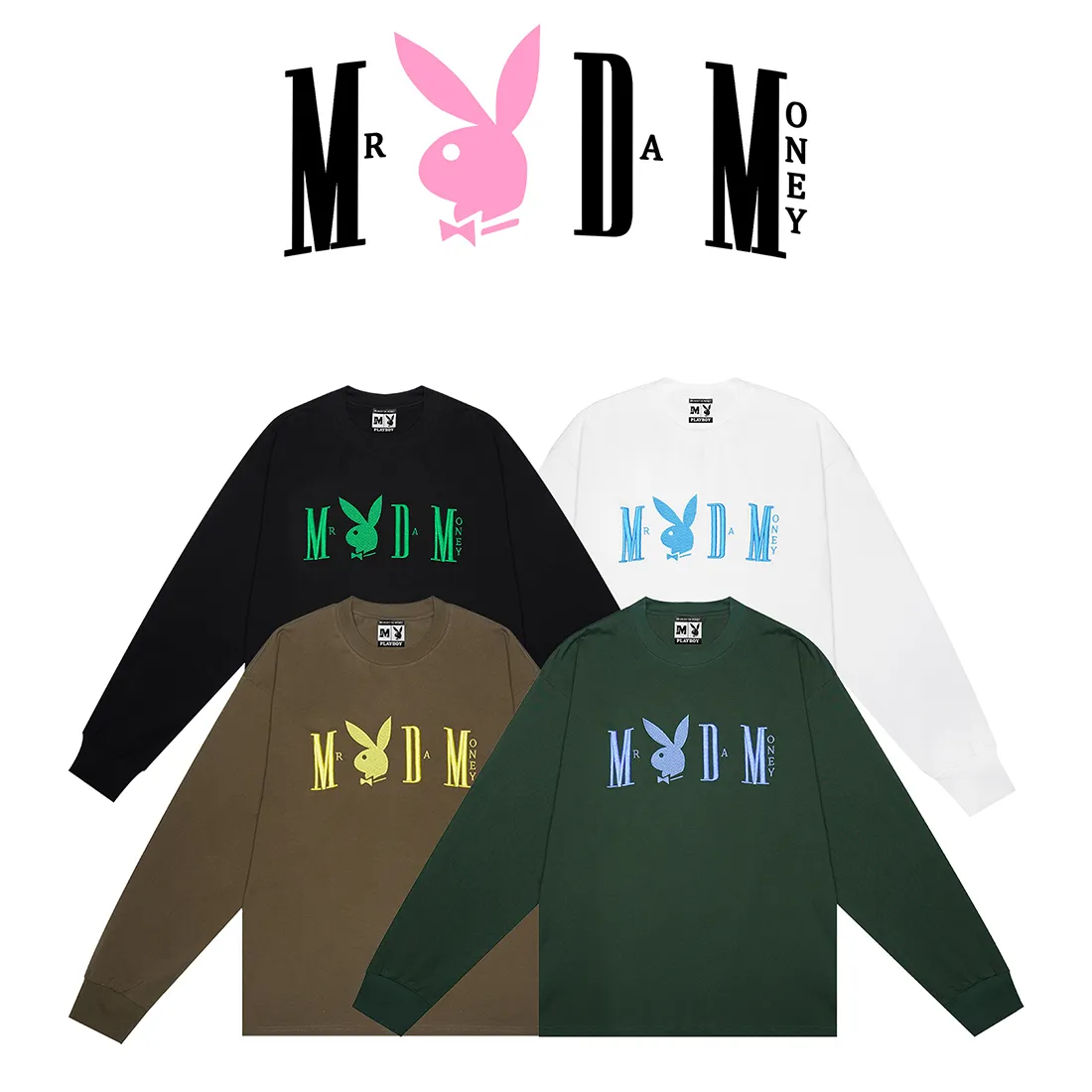 MR. ENJOY DA MONEY  |Crew Neck Unisex Street Style Long Sleeves Cotton