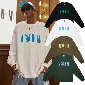 MR. ENJOY DA MONEY  |Crew Neck Unisex Street Style Long Sleeves Cotton