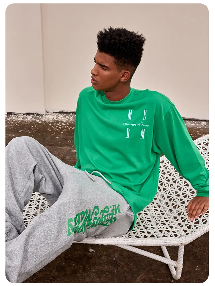 MR. ENJOY DA MONEY  |Unisex Street Style Long Sleeves Cotton Oversized