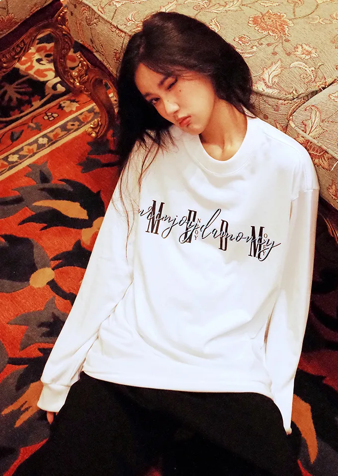 MR. ENJOY DA MONEY  |Unisex Street Style U-Neck Long Sleeves Cotton