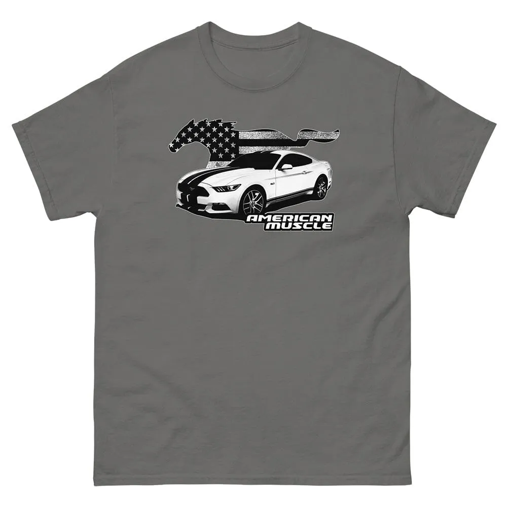 Mustang T-Shirt - American Flag Logo